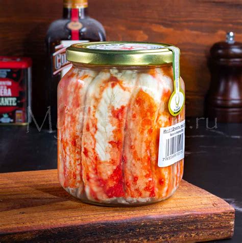 Купить мясо краба консервированное в банке 500г