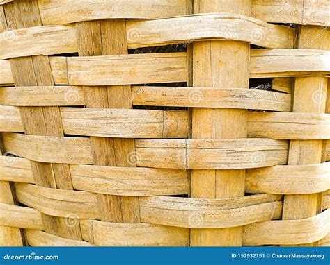 Close Up of Bamboo Weaving Basket Stock Image - Image of material, decor: 152932151