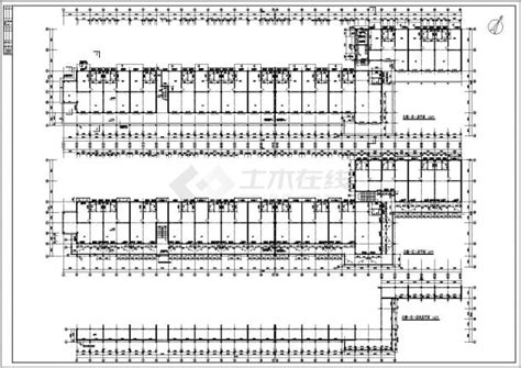 某商业步行街建筑施工图设计（带透视效果图）商业街土木在线