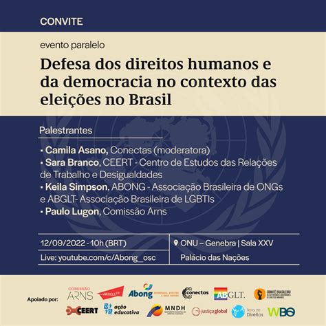 Evento Onu Defesa Dos Direitos Humanos E Da Democracia No Contexto Das