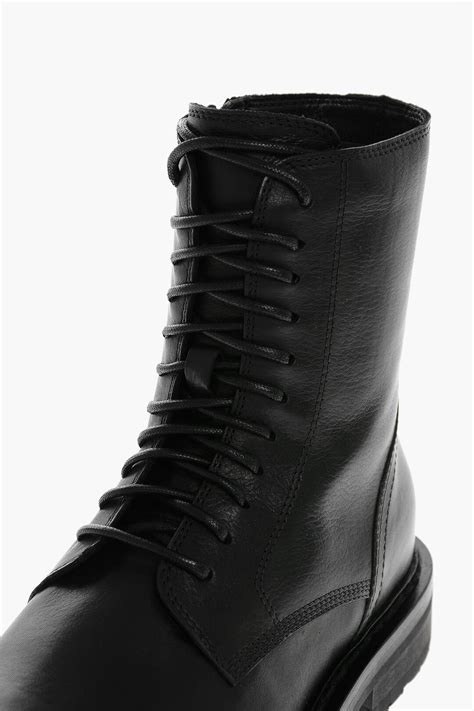 Ann Demeulemeester Leather Biker Ankle Boots with Side Zip men ...