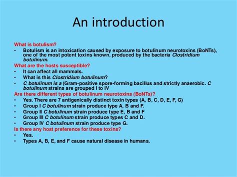 Clostridium Botulinum Ppt