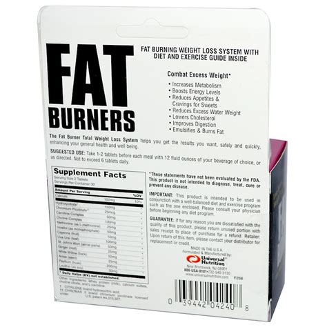 Universal Nutrition, Fat Burners, 60 Tablets - iHerb