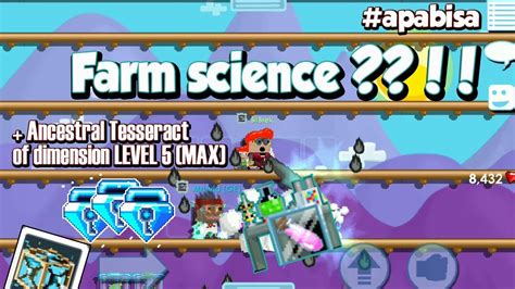 Growtopia I Farm Science Using Ancestral Tesseract Of Dimension Youtube