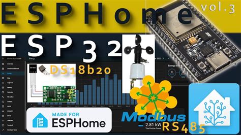 🏠 Home Assistant Esp32 Esphome Modbus Rtu Rs485 Ds18b20 Simple Steps For Beginners Vol3 Youtube