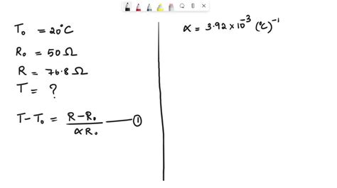 SOLVED: Example Problem Platinum Resistance Thermometer A resistance ...