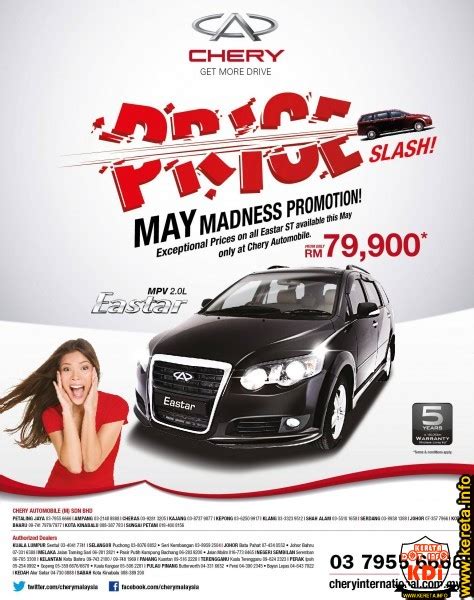 Chery Eastar St Price Slash Promotion