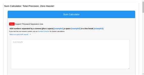 Sum Calculator Total Precision Zero Hassle