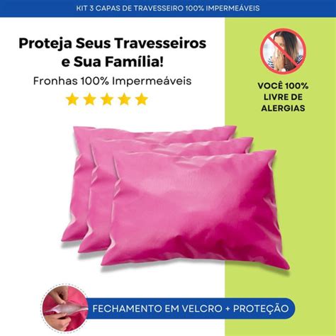 Kit 3 Capa De Travesseiro Impermeavel Hospitalar 50x70 Cm MercadoLivre