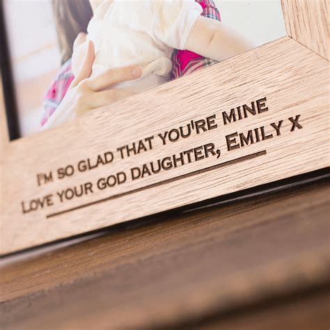 Buy Personalised Engraved Wooden Photo Frame Godmother For GBP 15 99