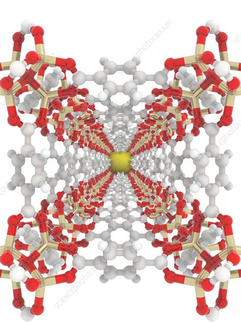 Metal Organic Framework Structure Molecular Model Stock Image C