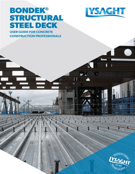 Bondek® Structural Steel Deck User Guide Manualzz