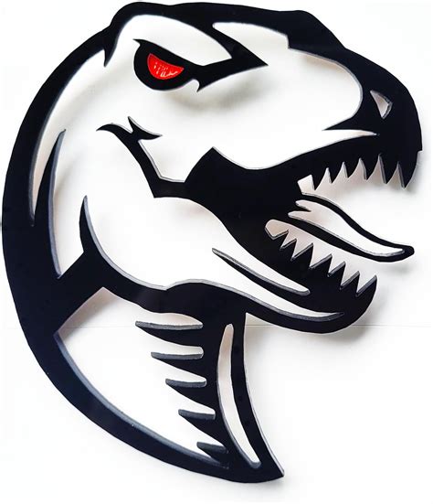 2x Raptor Dinosaur Redeye Badge Logo Emblem Compatible With