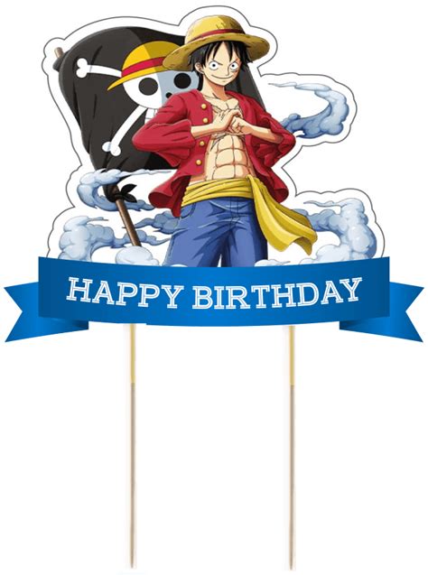 One Piece Birthday Cake Topper Printable Pdf Png Vectorency Porn Sex Picture