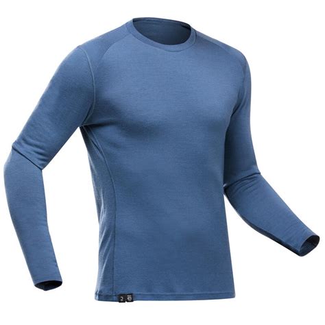 Men S Long Sleeve 100 Merino Wool T Shirt Mt500 Forclaz Decathlon