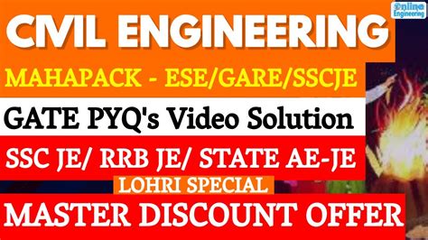 Civil Engineering Master Discount Offer MAHAPACK GATE PYQ S STATE