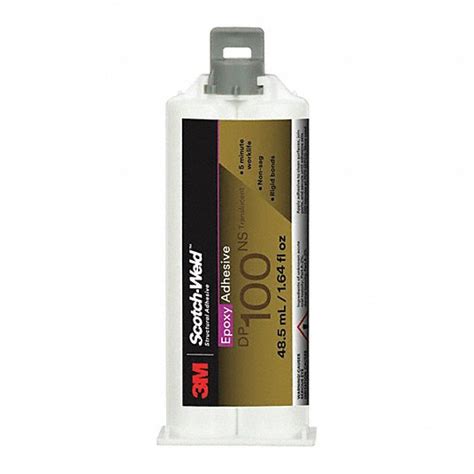 3m Epoxy Adhesive Dp100ns Ambient Cured 485 Ml Dual Cartridge Clear Paste 489x75100ns