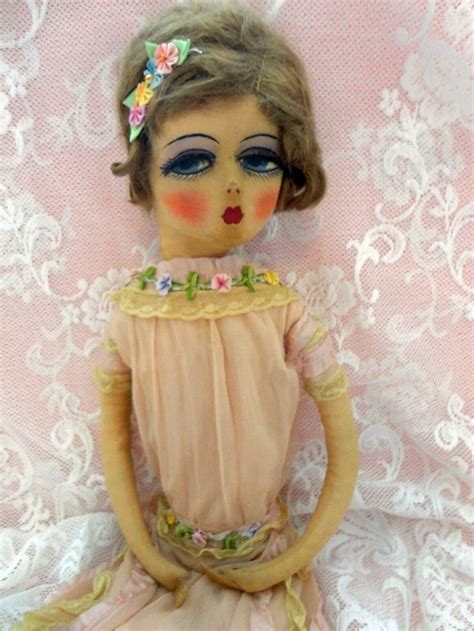 Gorgeous Htf Antique Cloth Etta Art Deco Boudoir Doll 30 In In 2021 Boudoir Dolls Art Deco