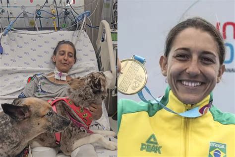 Ainda Internada Em Recupera O Triatleta Lu Sa Baptista Faz Primeira