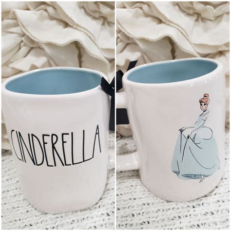 Rae Dunn Disney Princess Up Til Midnight Mug Cinderella Double Sided