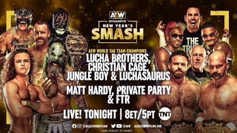 Aew Dynamite New Years Smash 12 29 2021 New 10 Man Tag Bout Cm