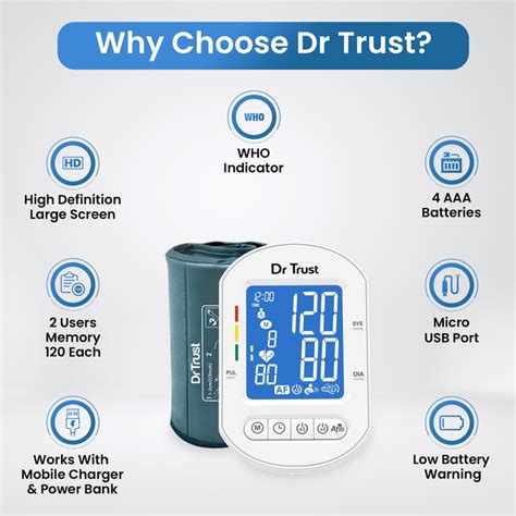 Dr Trust Usa Blood Pressure Machine Digital Blood Pressure Monitor