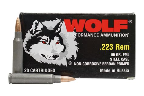 Wolf Ammo 22355wfmj 223 Rem 55 Gr Fmj Steel Case 20box Sportsmans