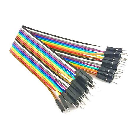 Male To Male Jumper Jumper DuPont Wires 20Pcs 20cm For Breadboard