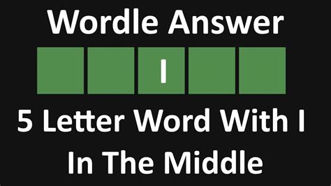 5 Letter Word With I In The Middle SOLVED Wordle 228 Answer