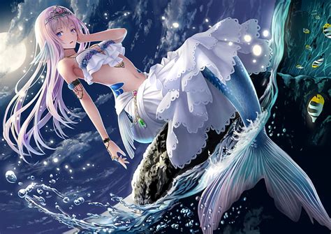 Happy Mermaids Fishes Mermaids Butterflies Happy Sea HD Wallpaper