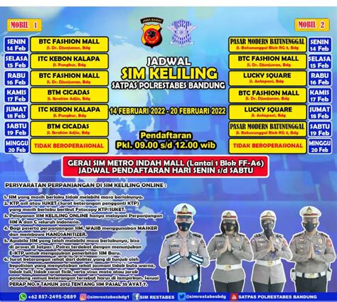 Jadwal Sim Keliling Bandung Jumat Februari Lengkap Lokasi