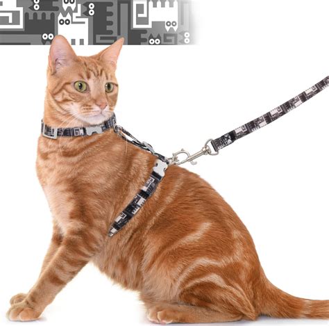 Pet Supplies Catit Nylon Adjustable Cat Harness And Leash Set Large