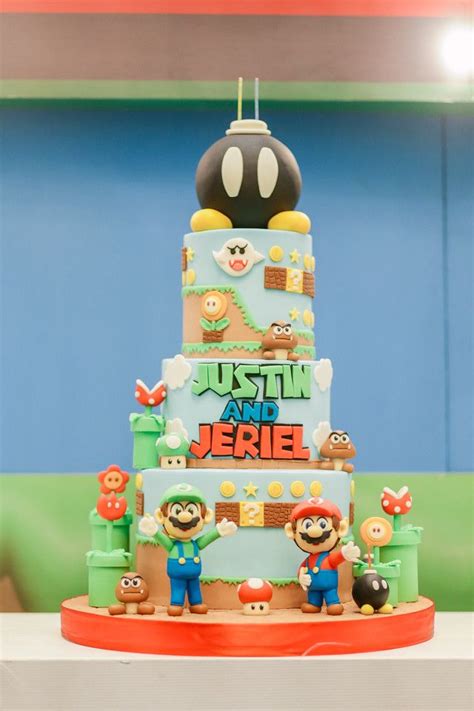 Justin And Juriel’s “mario And Luigi” Themed Party 1st Birthday Super Mario Birthday Party