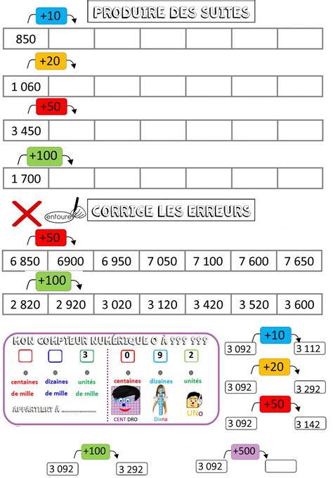 Numération Ce2 Produire Des Suites De Nombres Monsieur