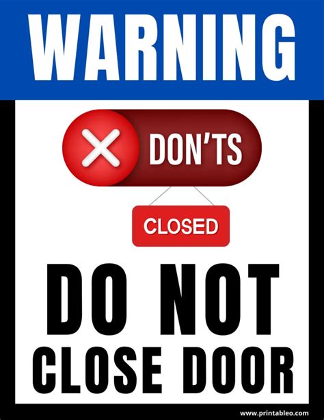 50+ Printable Please Close Door Sign - Printableo.Com