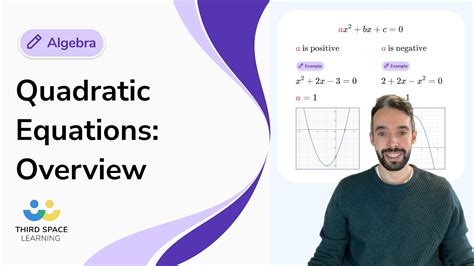 Quadratic Equations Overview Gcse Maths Third Space Learning Youtube