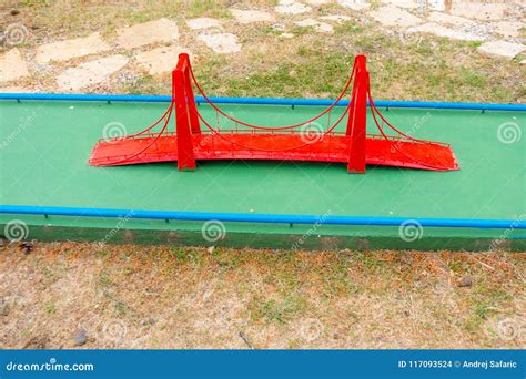 Mini Golf Course with Obstacles Stock Photo - Image of healthy, blue ...