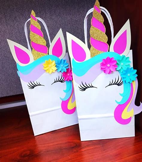 Unicornio Favor Bverolsas Bolsas De Regalo De Unicornio Etsy