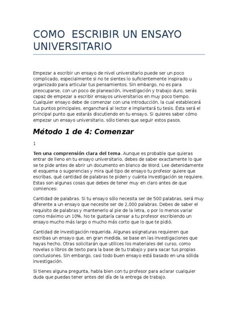 10 Consejos Para Escribir Un Ensayo Sobre Tu Carrera Universitaria La