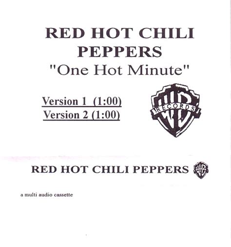 Red Hot Chili Peppers One Hot Minute Janesaddiction Org