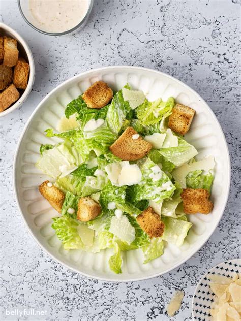 Caesar Salad Recipe {with Homemade Caesar Dressing} Belly Full