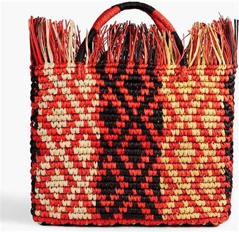 Sensi Canasta Fringed Woven Straw Tote Shopstyle