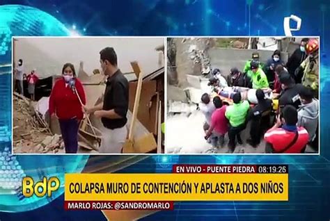 Puente Piedra muro de contención colapsa y aplasta a madre e hijos