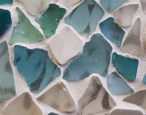 Sea Glass Mosaic Patterns Made from Ocean Glass a Lifestyle Background ...