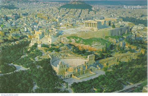 Athens-Acropolis aerial view, Athens - Greece - Postcard - 853