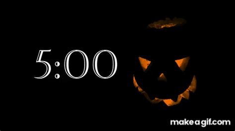 5 minute Halloween Timer with scary alarm on Make a GIF