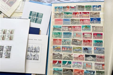 Grosse Briefmarken Sammlung Schweiz Pro Patria Juventute Li Kaufen