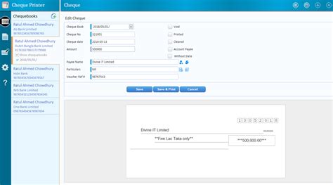 Cheque Printer Divine It Limited
