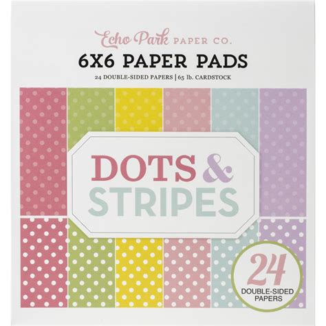 Echo Park Dots And Stripes Spring Dots 6x6 Paper Pad