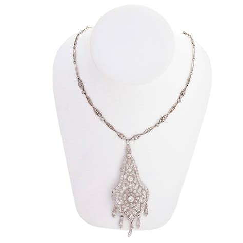 Diamond Platinum Pendant Necklace For Sale At 1stdibs